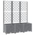 vidaXL Garden Planter with Trellis Light Grey 120x40x136 cm PP - Image 2