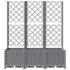 vidaXL Garden Planter with Trellis Light Grey 120x40x136 cm PP - Image 4
