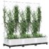 vidaXL Garden Planter with Trellis White 120x40x121.5 cm PP - Image 3