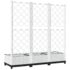 vidaXL Garden Planter with Trellis White 120x40x121.5 cm PP - Image 6
