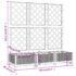 vidaXL Garden Planter with Trellis White 120x40x121.5 cm PP - Image 8