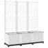 vidaXL Garden Planter with Trellis White 120x40x136 cm PP - Image 2