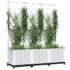 vidaXL Garden Planter with Trellis White 120x40x136 cm PP - Image 3