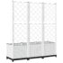 vidaXL Garden Planter with Trellis White 120x40x136 cm PP - Image 6