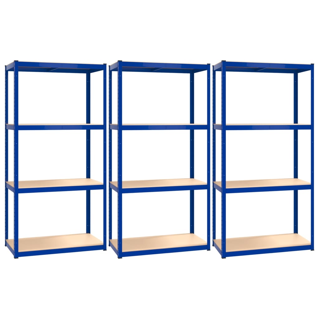 8720845674038_a_en_hd_1 vidaXL 4-Layer Shelves 3 pcs Blue Steel&Engineered Wood - Image 2