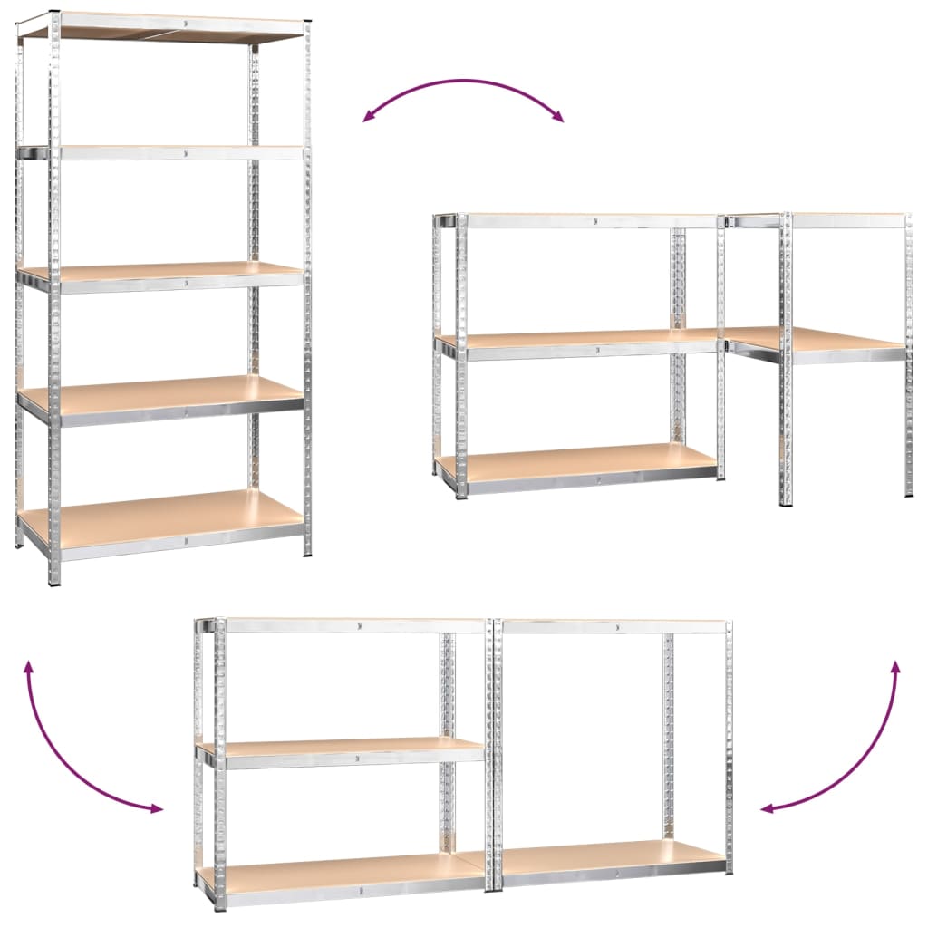 8720845674670_g_en_hd_5 vidaXL 5-Layer Heavy-duty Shelves 2 pcs Silver Steel and Engineered Wood - Image 7