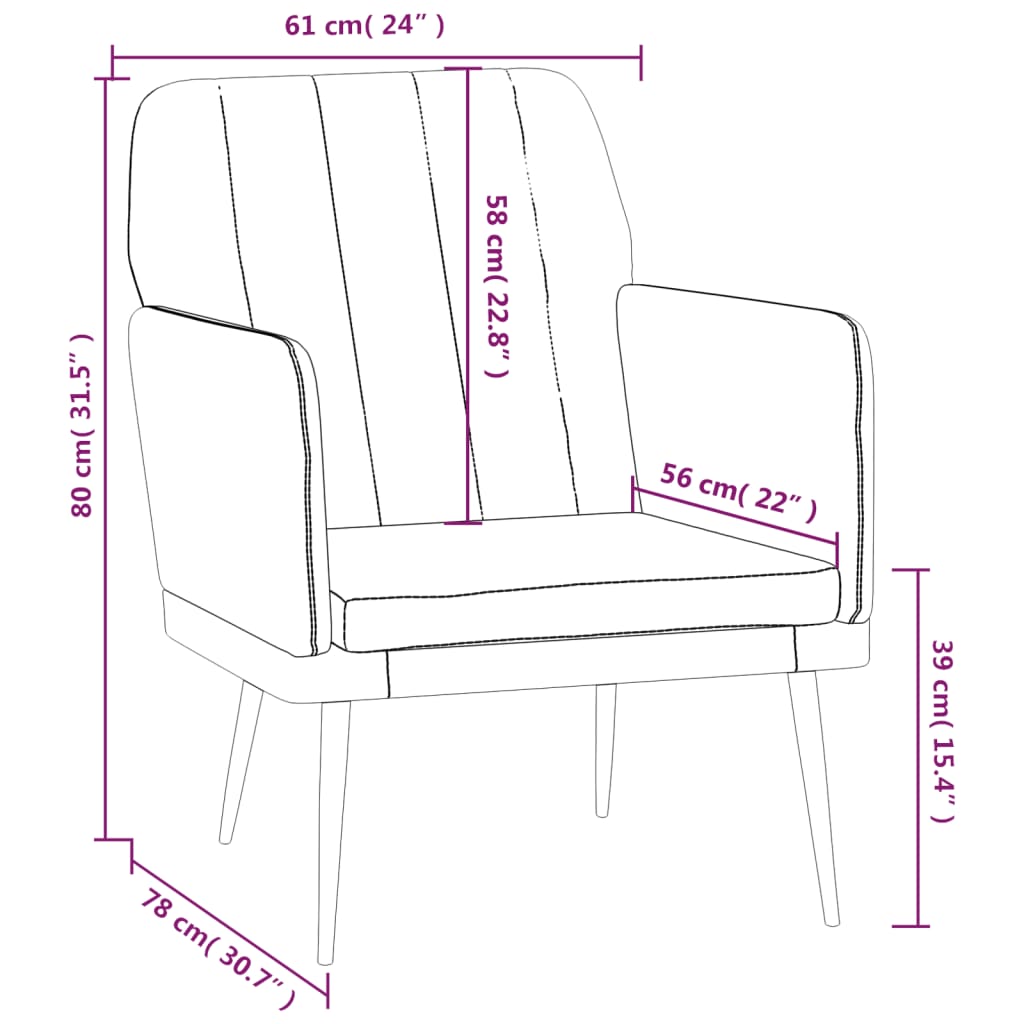 8720845675981_g_en_hd_6 vidaXL Armchair Black 61x78x80 cm Faux Leather - Image 8