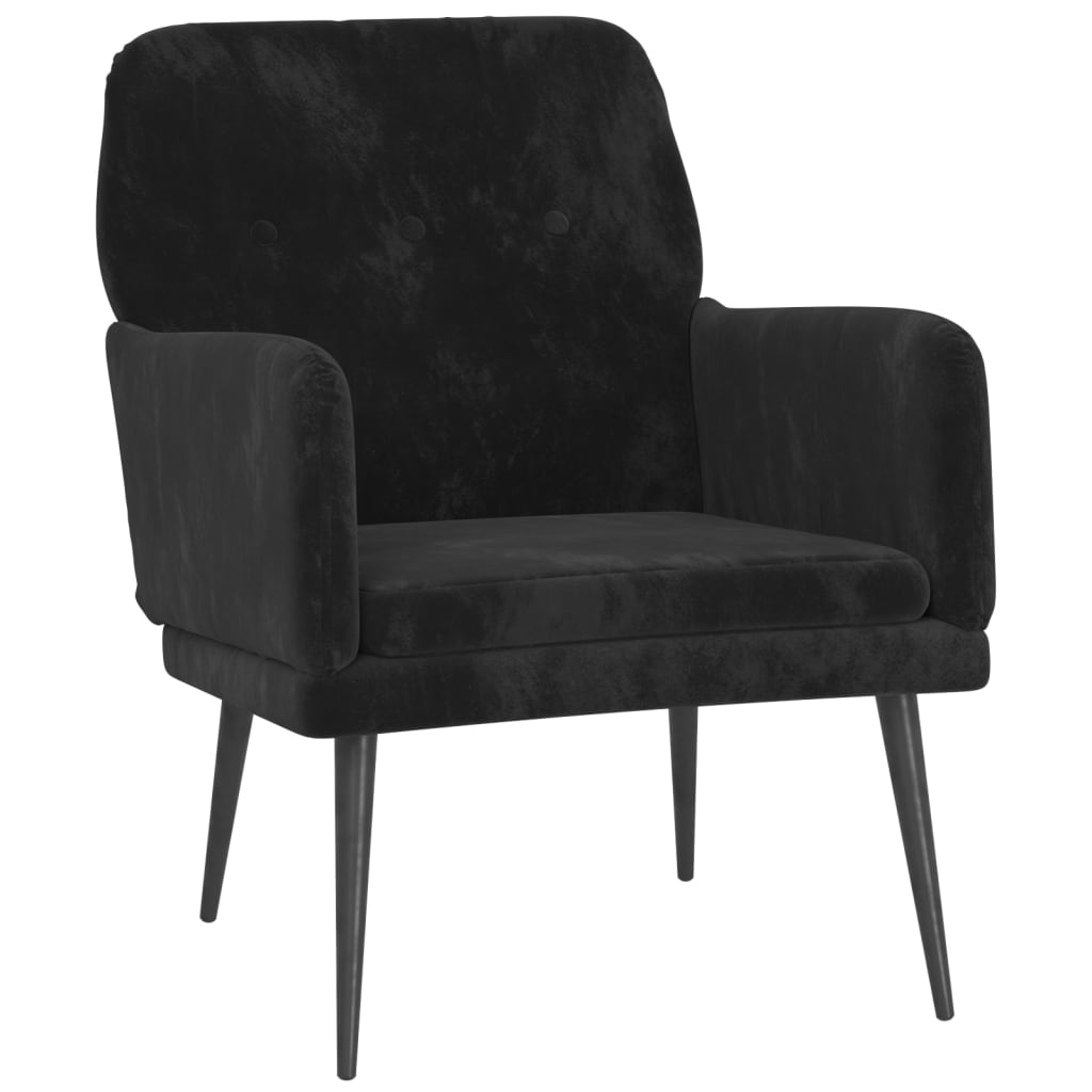 8720845676155_a_en_hd_1 vidaXL Armchair Black 62x79x79 cm Velvet - Image 2