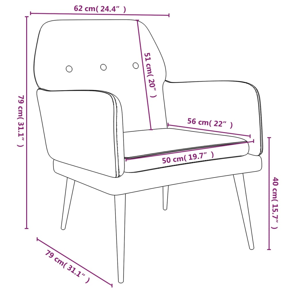 8720845676155_g_en_hd_6 vidaXL Armchair Black 62x79x79 cm Velvet - Image 8