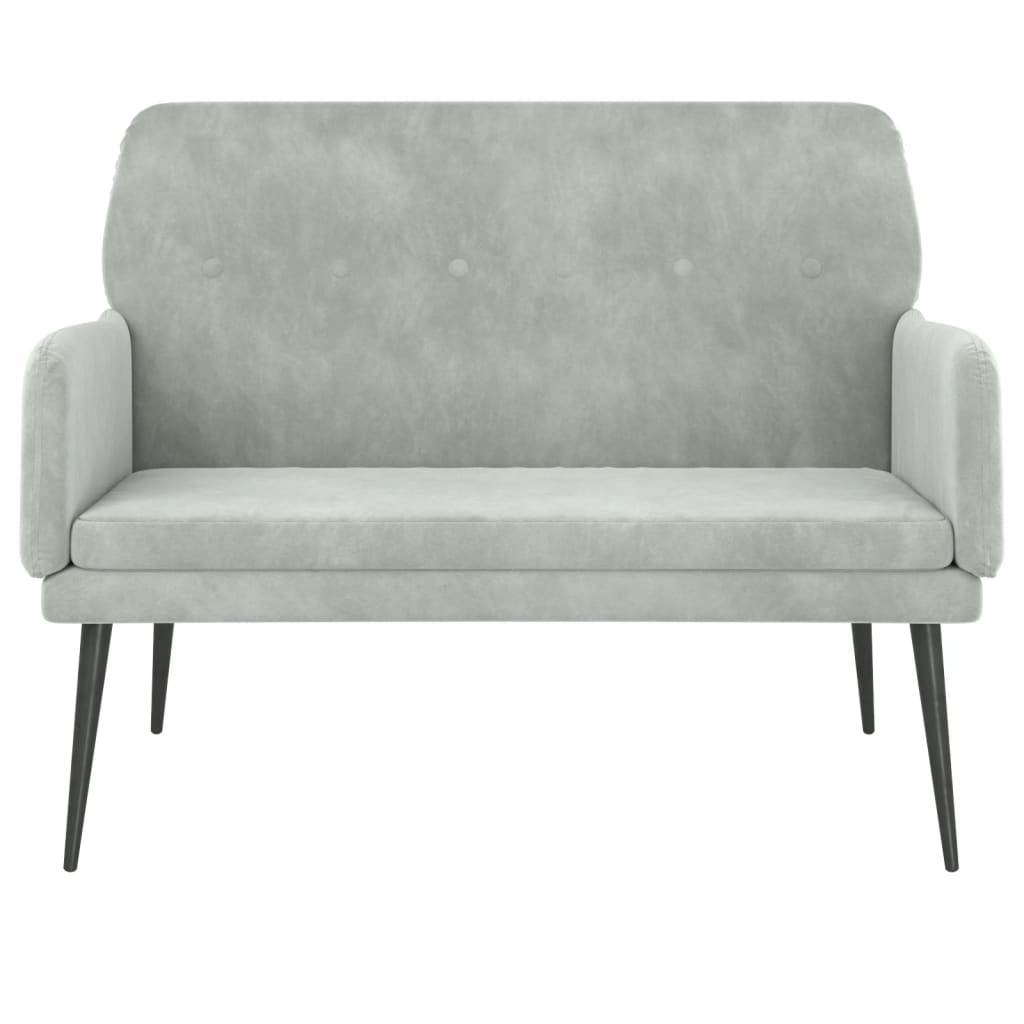 8720845676209_g_en_hd_1 vidaXL Bench Light Grey 108x79x79 cm Velvet - Image 3