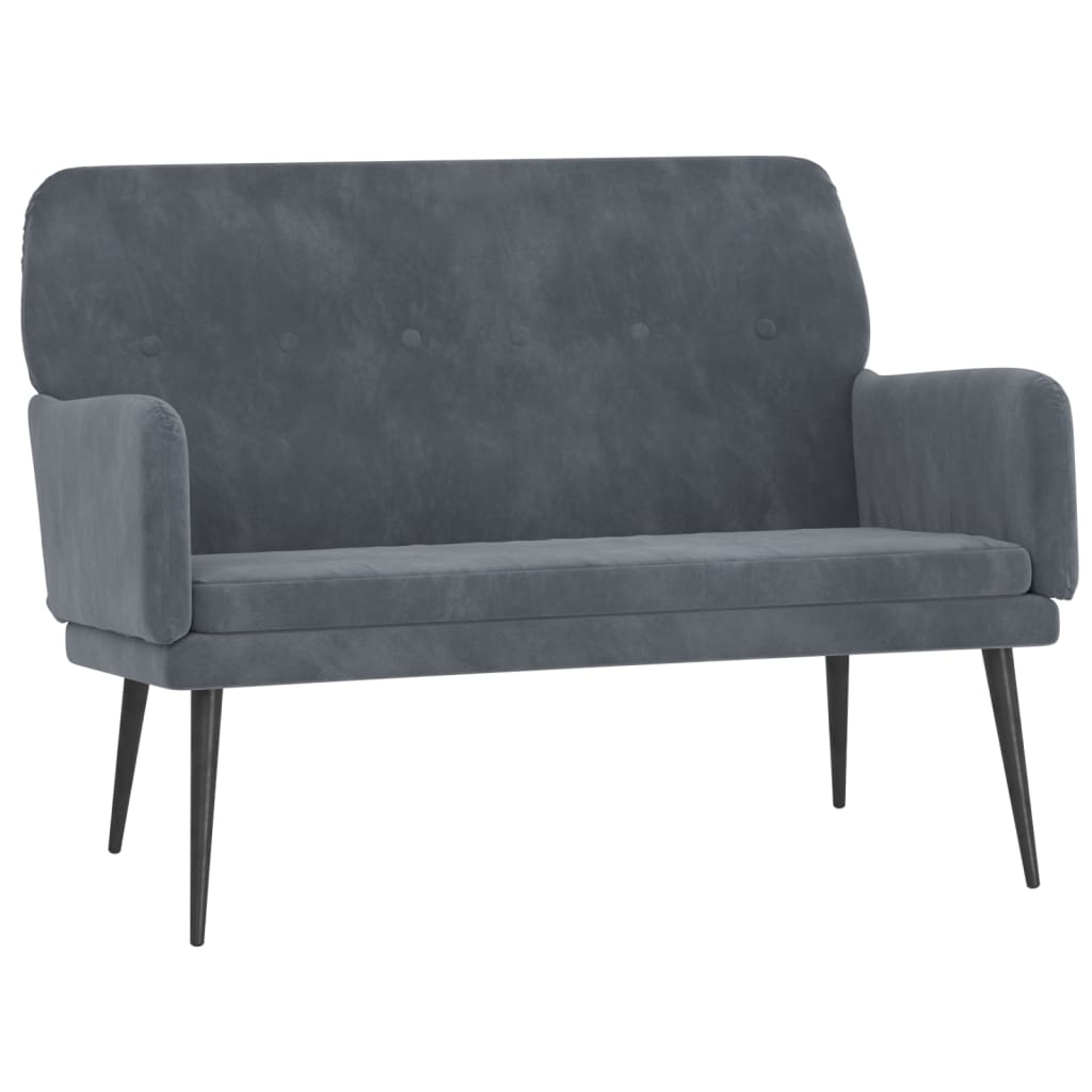 8720845676216_a_en_hd_1 vidaXL Bench Dark Grey 108x79x79 cm Velvet - Image 2