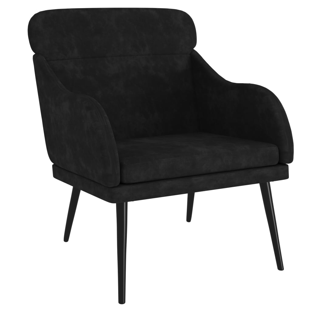 8720845676469_a_en_hd_1 vidaXL Armchair Black 63x76x80 cm Velvet - Image 2
