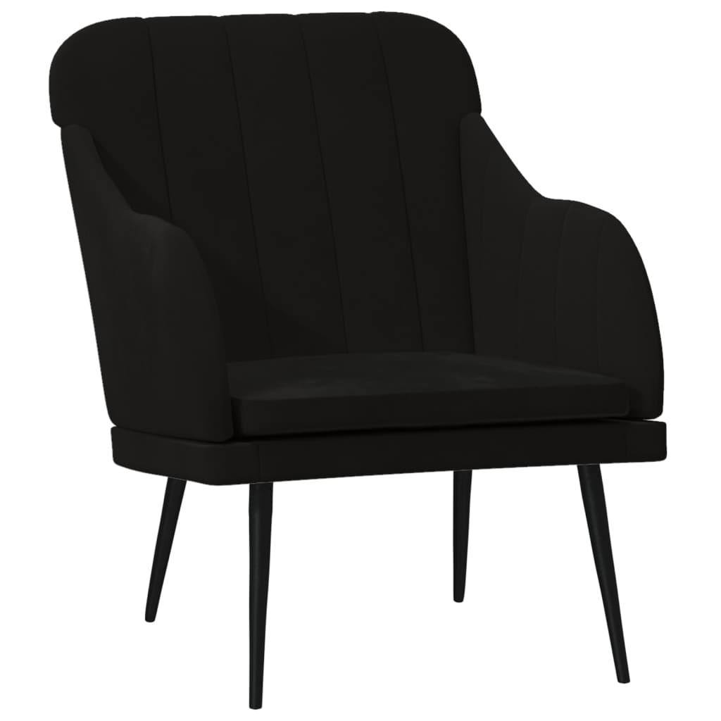 8720845676650_a_en_hd_1 vidaXL Armchair Black 63x76x80 cm Velvet - Image 2