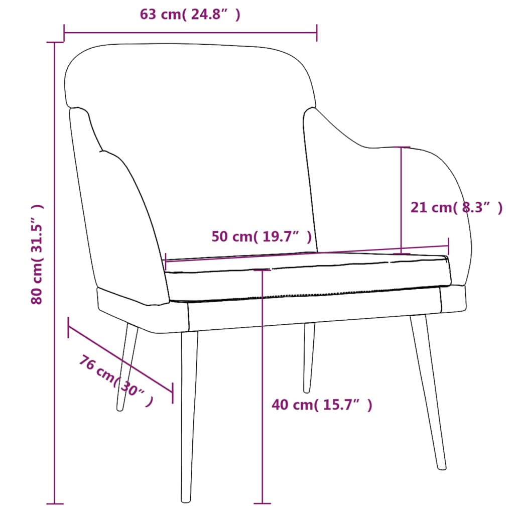 8720845676650_g_en_hd_6 vidaXL Armchair Black 63x76x80 cm Velvet - Image 8