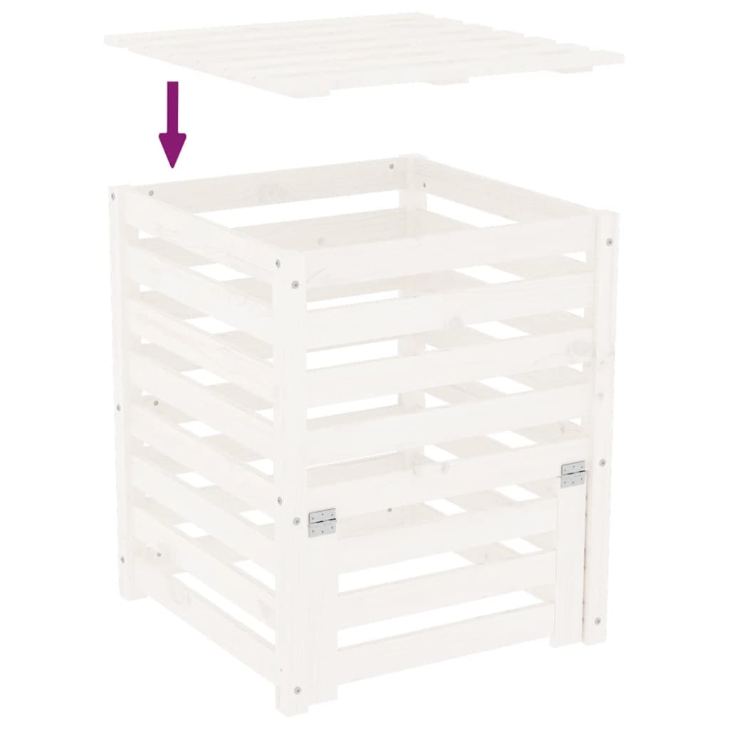 8720845677756_g_en_hd_6 vidaXL Composter White 63.5x63.5x77.5 cm Solid Wood Pine - Image 8