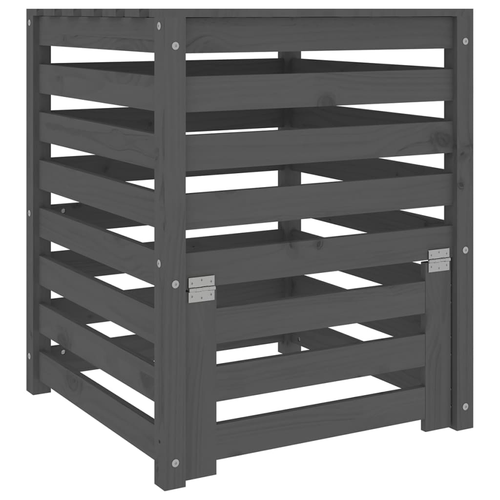 8720845677763_a_en_hd_1 vidaXL Composter Grey 63.5x63.5x77.5 cm Solid Wood Pine - Image 2