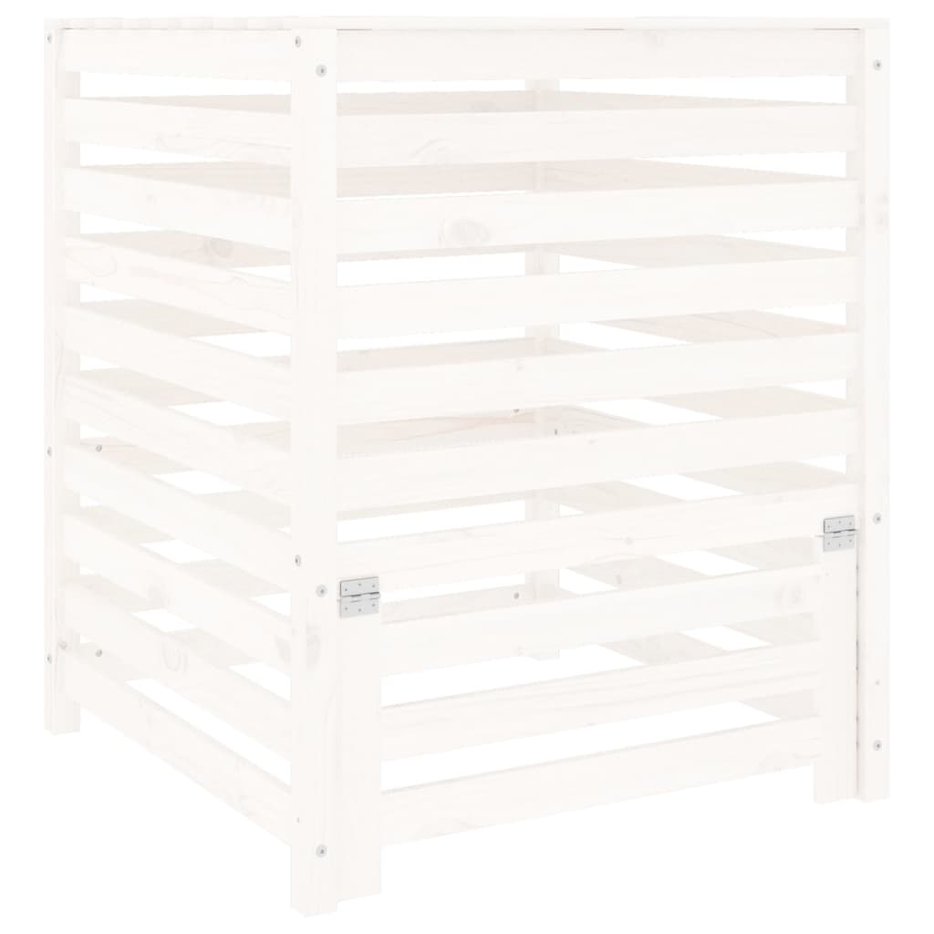 8720845677817_a_en_hd_1 vidaXL Composter White 82.5x82.5x99.5 cm Solid Wood Pine - Image 2