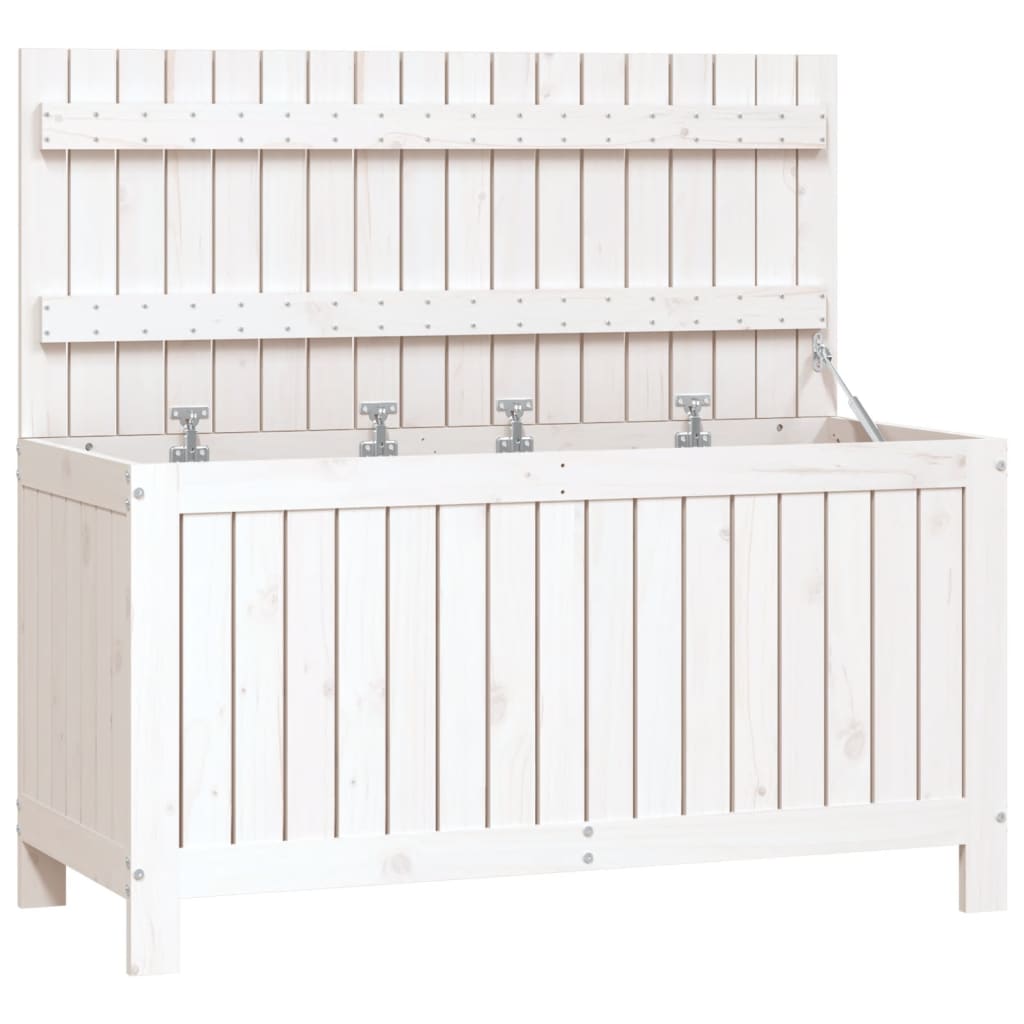 8720845677978_a_en_hd_1 vidaXL Garden Storage Box White 115x49x60 cm Solid Wood Pine - Image 2