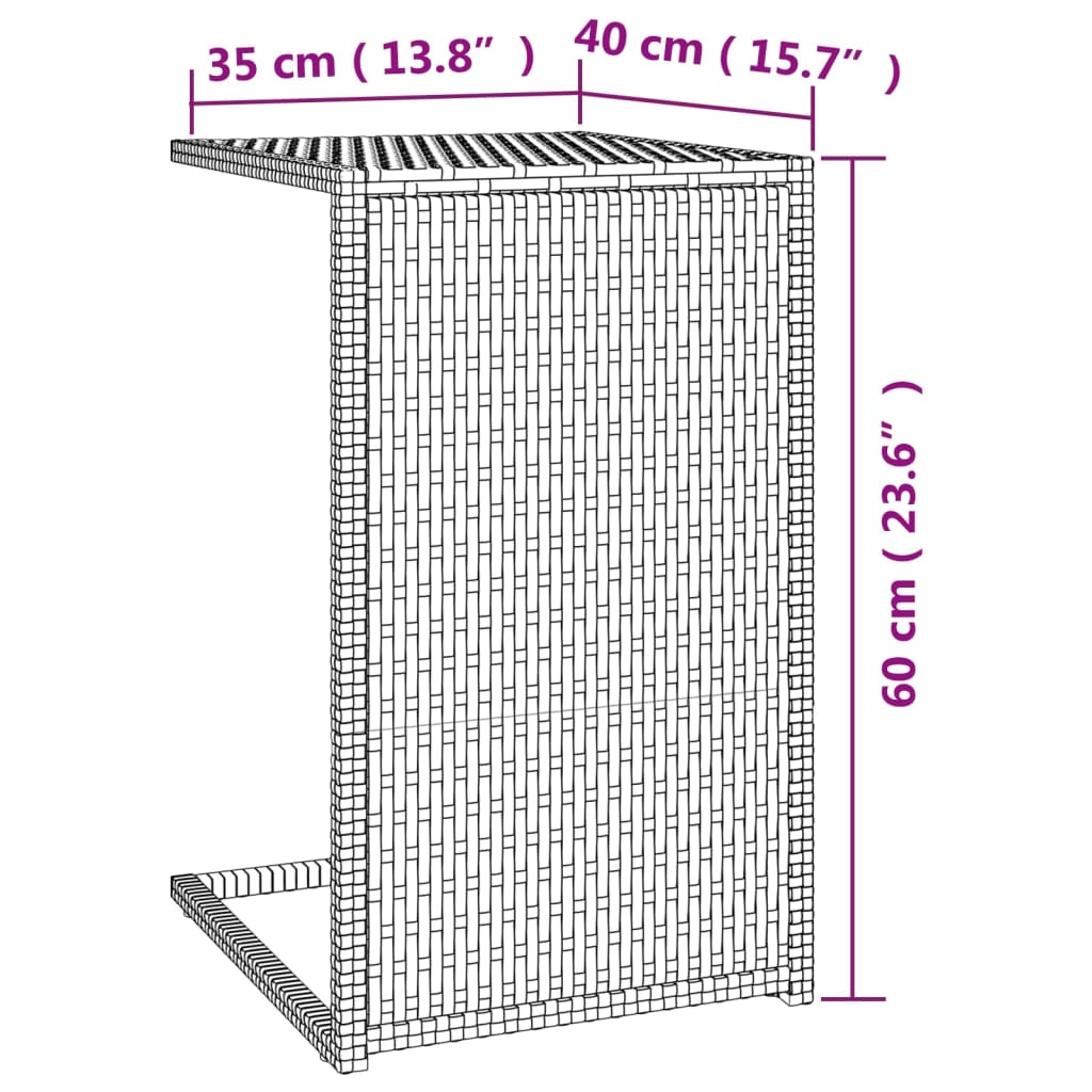 8720845679118_g_en_hd_5 vidaXL C Table Black 40x35x60 cm Poly Rattan - Image 7