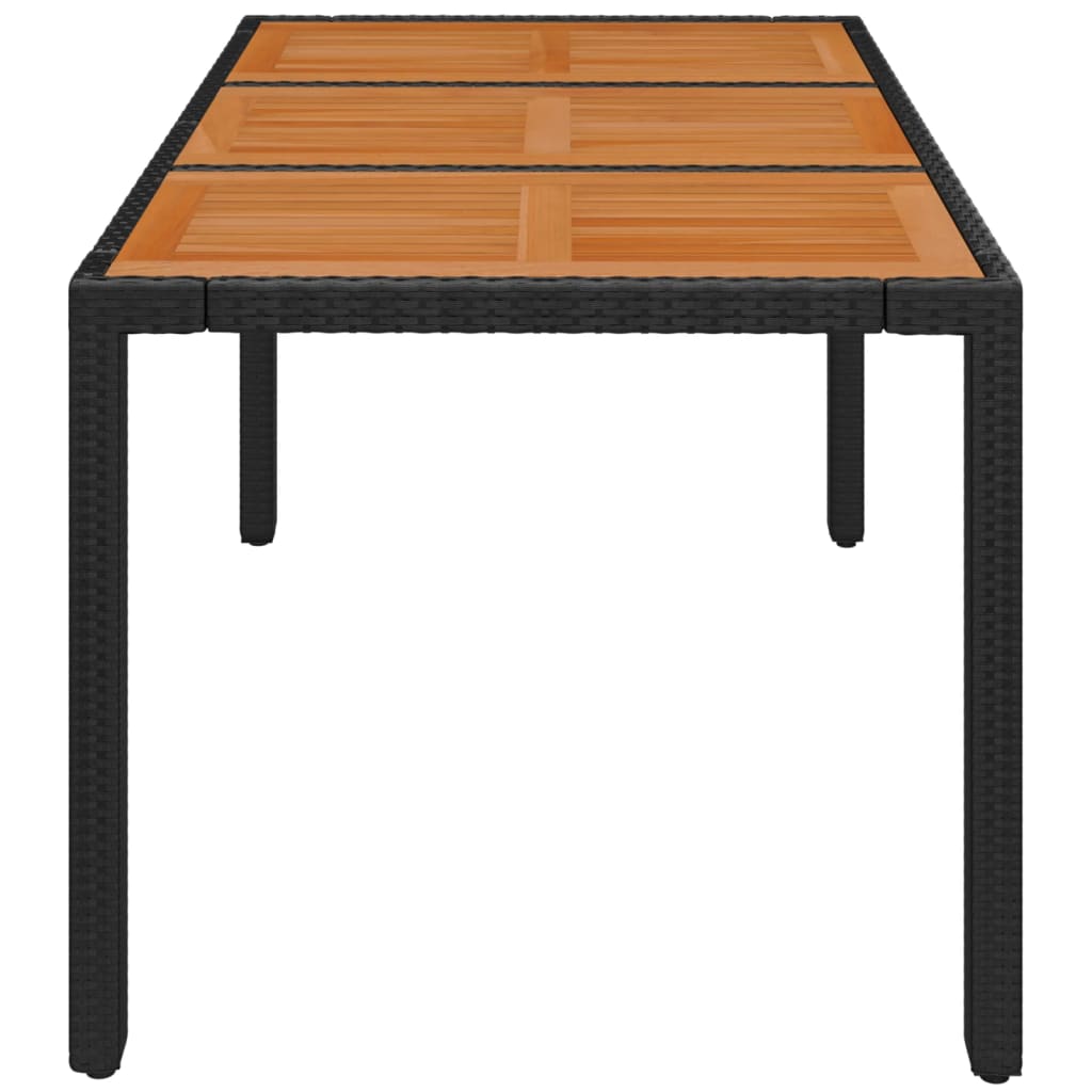 8720845679637_g_en_hd_2 vidaXL Garden Table with Wooden Top Black 150x90x75 cm Poly Rattan - Image 4