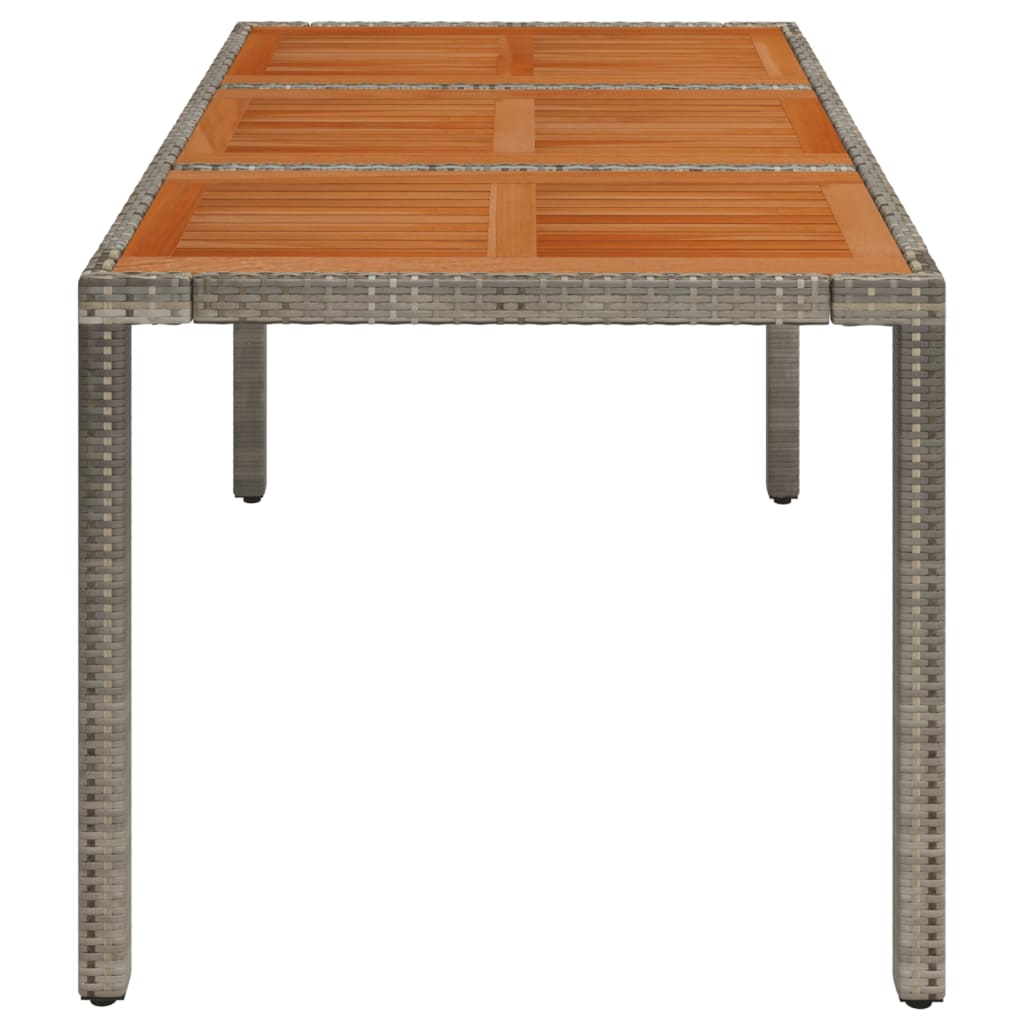 8720845679644_g_en_hd_2 vidaXL Garden Table with Wooden Top Grey 150x90x75 cm Poly Rattan - Image 4