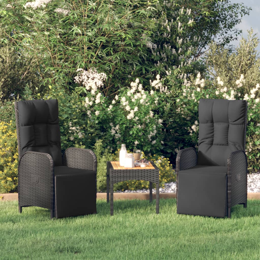 8720845679729_m_en_hd_1 vidaXL Garden Reclining Chairs 2 pcs with Table Black Poly Rattan - Image 1