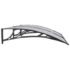 vidaXL Door Canopy Black 150x100 cm Polycarbonate - Image 5
