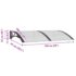 vidaXL Door Canopy Black 150x100 cm Polycarbonate - Image 7
