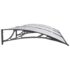 vidaXL Door Canopy Black 300x100 cm Polycarbonate - Image 5