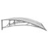 vidaXL Door Canopy Grey 150x100 cm Polycarbonate - Image 5