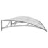 vidaXL Door Canopy Grey 300x100 cm Polycarbonate - Image 5