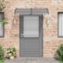 vidaXL Door Canopy Black 150x100 cm Polycarbonate - Image 3