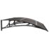 vidaXL Door Canopy Black 150x100 cm Polycarbonate - Image 5