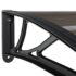 vidaXL Door Canopy Black 150x100 cm Polycarbonate - Image 6