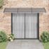 vidaXL Door Canopy Black 300x100 cm Polycarbonate - Image 3
