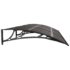 vidaXL Door Canopy Black 300x100 cm Polycarbonate - Image 5