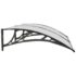 vidaXL Door Canopy Black and Transparent 150x75 cm Polycarbonate - Image 5