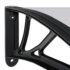 vidaXL Door Canopy Black and Transparent 150x75 cm Polycarbonate - Image 6