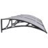 vidaXL Door Canopy Black and Transparent 300x75 cm Polycarbonate - Image 5