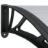 vidaXL Door Canopy Black and Transparent 300x75 cm Polycarbonate - Image 6