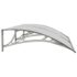 vidaXL Door Canopy Grey 150x75 cm Polycarbonate - Image 5