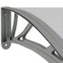 vidaXL Door Canopy Grey 150x75 cm Polycarbonate - Image 6