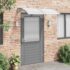 vidaXL Door Canopy Grey 150x75 cm Polycarbonate