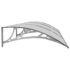 vidaXL Door Canopy Grey 300x80 cm Polycarbonate - Image 5