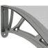 vidaXL Door Canopy Grey 300x80 cm Polycarbonate - Image 6