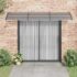 vidaXL Door Canopy Black 300x75 cm Polycarbonate - Image 3