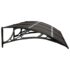 vidaXL Door Canopy Black 300x75 cm Polycarbonate - Image 5