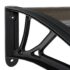 vidaXL Door Canopy Black 300x75 cm Polycarbonate - Image 6