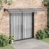 vidaXL Door Canopy Black 300x75 cm Polycarbonate