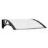 vidaXL Door Canopy Black and Transparent 80x75 cm Polycarbonate - Image 2